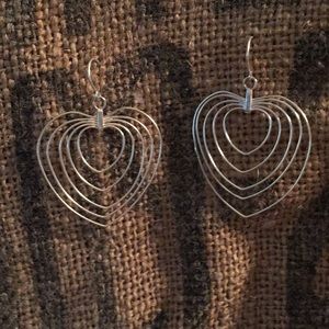 ❤️Sterling silver heart wire earrings